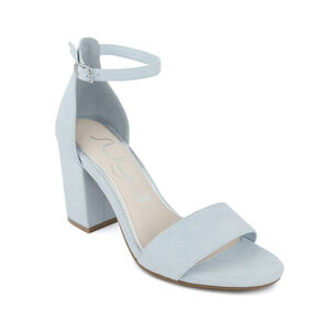 Sugar Women's 8.5 Light Blue Suede Chunky Heels Dress Shoes NWT